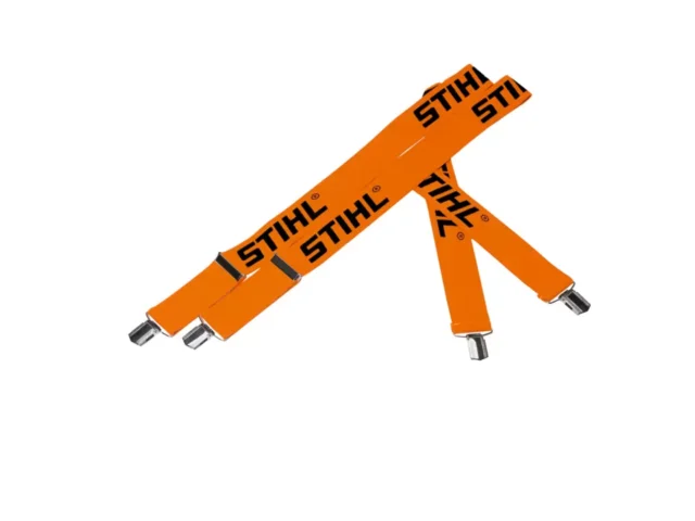 Bretellen, 110 cm, oranje, met metalen clips